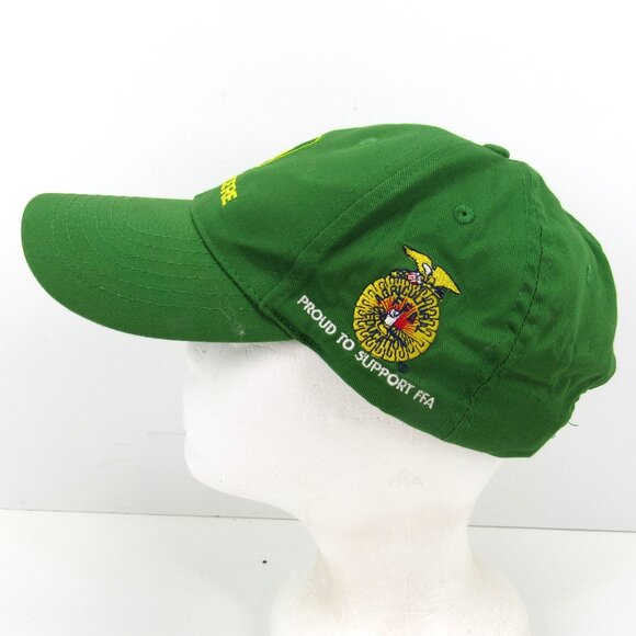 John Deere Embroidered Patch Logo Men's Green Snapback Cap Hat - Picture 3 of 9